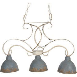 Clayre & Eef Hanglamp  60x15x42 cm  Grijs Ijzer Hanglamp Eettafel