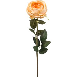 Emerald Kunstbloem roos Joelle - pastel oranje - 65 cm - decoratie bloemen - Kunstbloemen