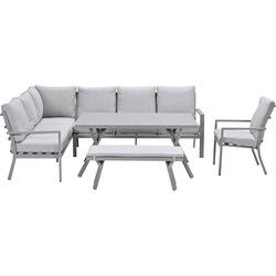 Garden Impressions Senja lounge dining set 5-delig links incl. stoel - valley sand