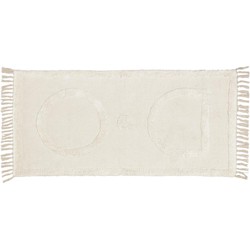 Kave Home - Vloerkleed Bernabela beige van 100% katoen 70 x 140 cm