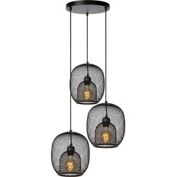 Montallo zwarte hanglamp diameter 51 cm 3xE27