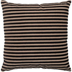 Serpa Cushion - Cushion in black/beige striped design 43x43 cm