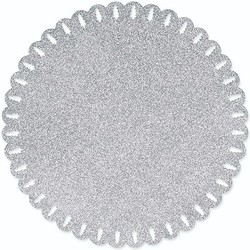 Placemat Xmas tree zilver