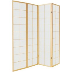 Fine Asianliving Japanse Kamerscherm B180xH180cm 4 Panelen Shoji