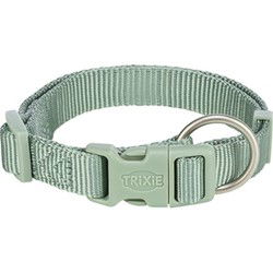 TRIXIE HALSBAND HOND PREMIUM SALIE GROEN 22-35X1 CM