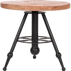 D-MAXX Bijzettafel Solid - Rough - Mangohout - 45 cm - Rond