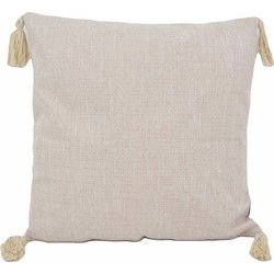 Tassle Washed Cream | 45 x 45 cm | Kussenhoes | Katoen