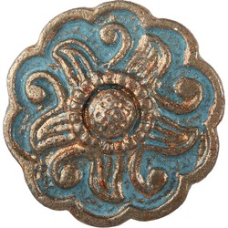 Clayre & Eef Deurknop  Ø 3x4 cm Bruin Metaal Meubelknop