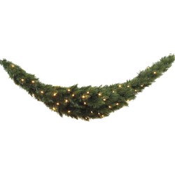 Triumph Tree Forest Frosted Guirlande Swag met LED Verlichting - L180 cm - Groen