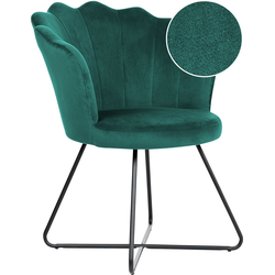 Beliani LOVELOCK - Fauteuil-Groen-Fluweel