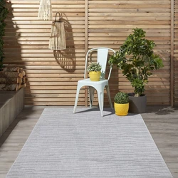 Caprenia Buitenkleed Zilver vloerkleed - Indoor & Outdoor - 160 X 160 Rond CM