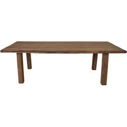 Rechthoekige eettafel tuin - 180x90x76 - Naturel - Teak