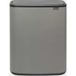 Bo Touch Bin, met 2 binnenemmers, 2 x 30 liter - Mineral Concrete Grey