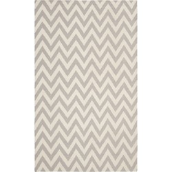 Safavieh Contemporary Indoor Flatweave Area Rug, Dhurrie Collection, DHU557, in Grey & Ivory, 152 X 244 cm