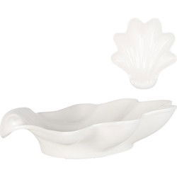 Clayre & Eef Kom Schelp Wit Keramiek