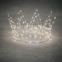 Luca Lighting Kroon - H18 x Ø38 cm - 160 LED - Klassiek wit - Zilver