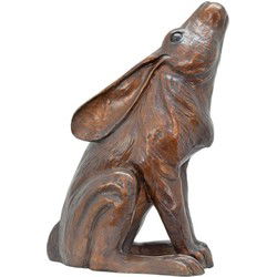 Bronzen beeld van een haas