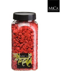 3 stuks - Marbles rood fles 1 kilogram - Mica Decorations
