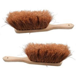Benson Stoffer - 2x - buiten - met ophangoog - kokoshaar - handveger - Stoffer en blik