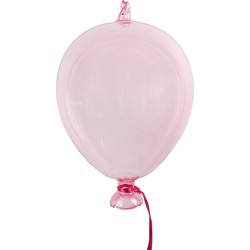 Clayre & Eef Decoratie Hanger Ballon Ø 14x21 cm Roze Glas