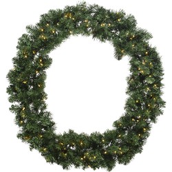 Kerstkrans Imperial krans bo h60 cm-50L groen/wit