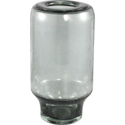 PTMD Vika Grey glass vase clear design round M