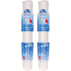 Decoris Sneeuwdeken - 2x stuks - wit - 300 x 60 cm - polyester - sneeuwtapijt - Decoratiesneeuw