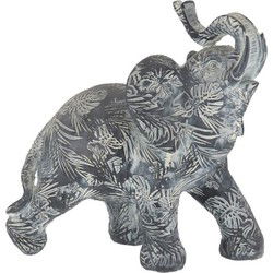 Olifant woondecoratie dieren beeldje grijs 21 x 8 x 19 cm - Beeldjes