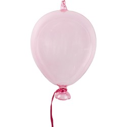Clayre & Eef Decoratie Hanger Ballon Ø 10x17 cm Roze Glas