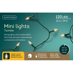 LED mini lights l1190 cm groen/kwrm kerst - Lumineo