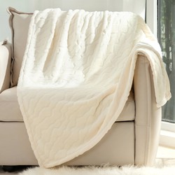 Cozy Bliss Luxury Milky Pluche Plaid Crème  150 x 200 cm