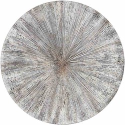 PTMD Wandpaneel Rond M - 90x2x90 cm - Hout - Wit