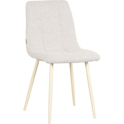 LABEL51 Eetkamerstoel Nino - Wit - Boucle - Shaded White Frame