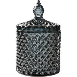 Clayre & Eef Glazen potje Grijs Glas