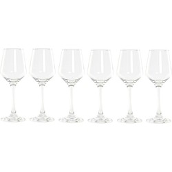 6x Stuks witte wijn glazen 250 ml van glas - Wijnglazen