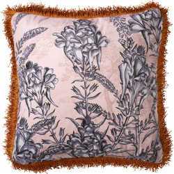 Dutch Decor MOYA - Sierkussen 45x45 cm Pumice Stone - beige - met bloemenpatroon - Dutch Decor