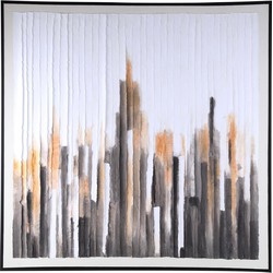 PTMD Wandpaneel Gustas - 102x4x102 cm - Poly - Bruin