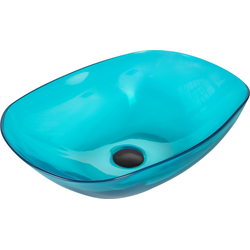Beliani MOENGO - Wastafel-Transparant-Solid surface (geen glas)