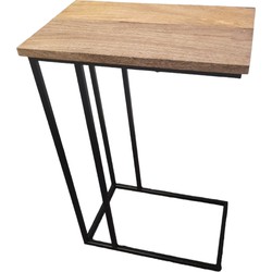 Furnilux - Laptoptafel - Bijzettafel - Salontafel - Koffietafel - Mangohout - 40 x 25.5 x 60 cm