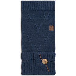 Knit Factory Aran Gebreide Pocket - Wandkleed - Armleuning Organizer - Opbergzak voor bank - Jeans - 100x50 cm