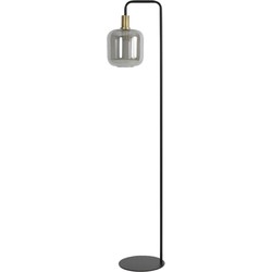 Light & Living - vloerlamp - Lekar - zwart - glas metaal - kleurglas-lamp - E27 - 1861884
