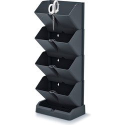 Prosperplast Kruidentuin - verticaal - modulair - antraciet - 48 cm - Plantenpotten