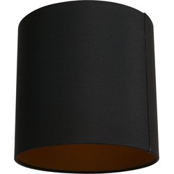 Mexlite kappen Lampenkappen - zwart - stof - 20 cm - E27 fitting - K1563SS