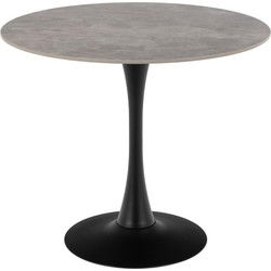Eettafel Rond Keramiek Grijs - Ø90x75cm - Laurens