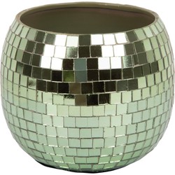 Bloempot Mirror Globe - Groen - Ø18cm