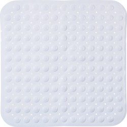 Decopatent® Badmat - Douchemat met Antislip voor Douche - Vierkante antislipmat- Douchemat met zuignappen - 54 x 54 Cm. - Wit