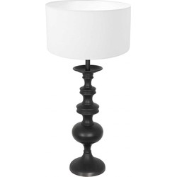 Anne Light and home tafellamp Lyons - zwart - metaal - 40 cm - E27 fitting - 3482ZW