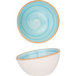 Bonna Kommetje - Aqua - Porselein - 8 cm (60cc) - set van 6