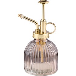 Arti casa Plantenspuit/vernevelaar van glas - 200 ml - lichtroze/goud - 16.5 cm - Plantenspuiten