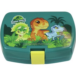 Kunststof broodtrommel/lunchbox Jurassic Park dinosaurus 16 x 11 cm - Lunchboxen